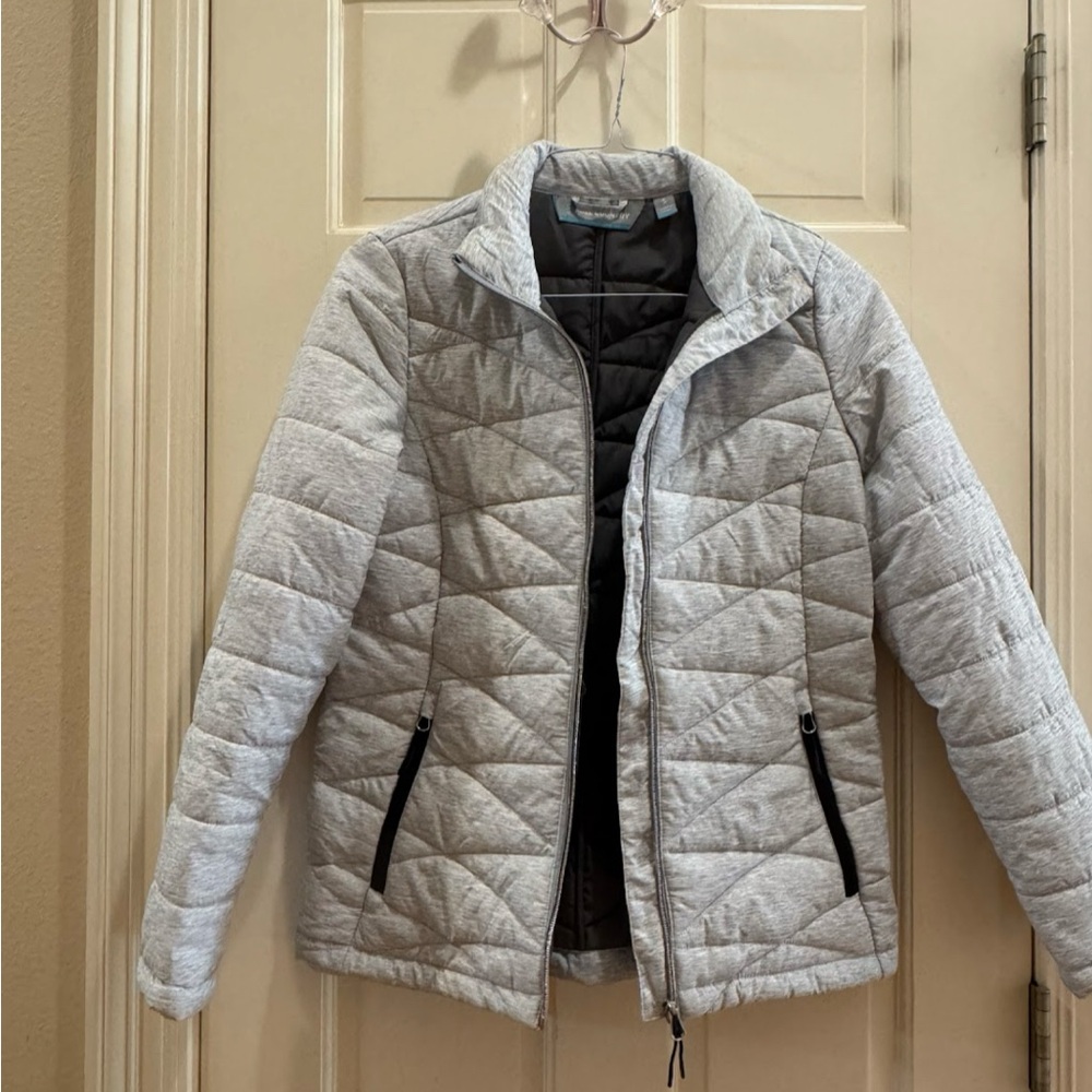 Free Country Gray Quilted Puffer Coat